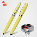 Universal custom logo stylus multi color metal roller ballpoint pen for phone